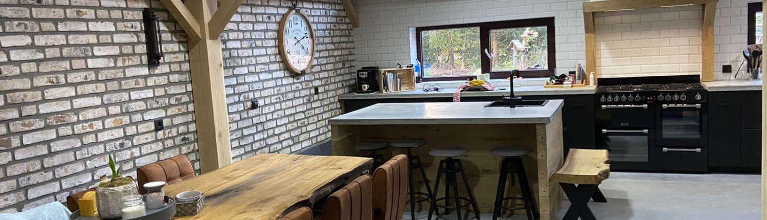 betonvloer industriele boederij keuken