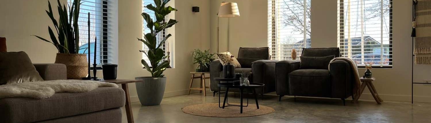 landelijke woning- woonbeton vloer - Waalwijk Landelijke woonbeton vloer in Waalwijk