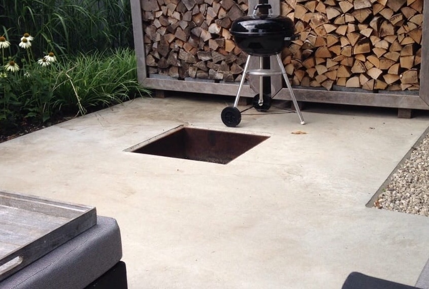 keramische tegels vergeleken met woonbeton voor buitengebruik